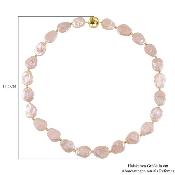 14-16mm Pfirsich S&uuml;&szlig;wasserperlen-Halskette image number 5