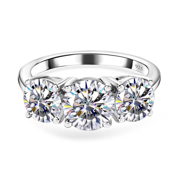Moissanit Schmuckset, 925 Silber platiniert - 7,19 ct. image number 10