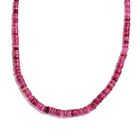 Afrikanischer Rubin (Fissure gefüllt) Halskette, ca. 45 cm, 925 Silber rhodiniert ca. 116.63 ct image number 2