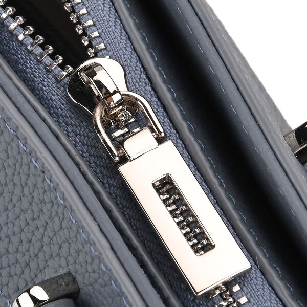 Leder-Shopper mit Doppelhenkel, 30x12x23 cm, Marineblau image number 6