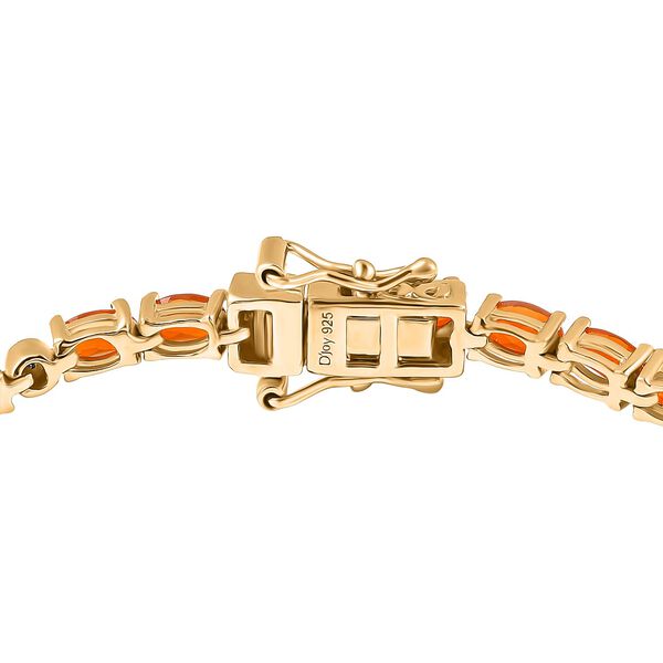 D'Joy AA Salamanca Feueropal, Moissanit Armband ca. 19 cm 925 Silber 750 Gelbgold Vermeil ca. 5.28 ct image number 4