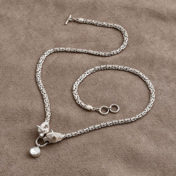 Royal Bali - Moissanit Halskette ca. 56 cm 925 Silber ca. 0,89 ct. image number 1