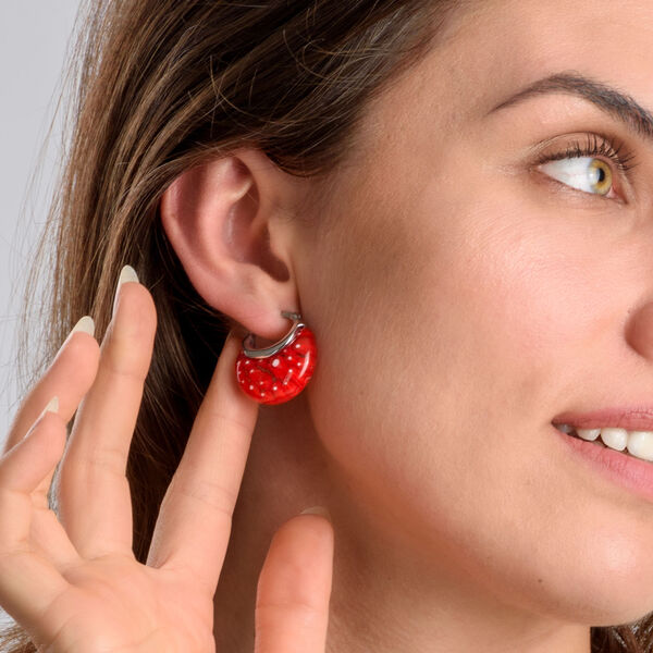 5er-Set Huggie-Ohrringe im Murano-Stil image number 30