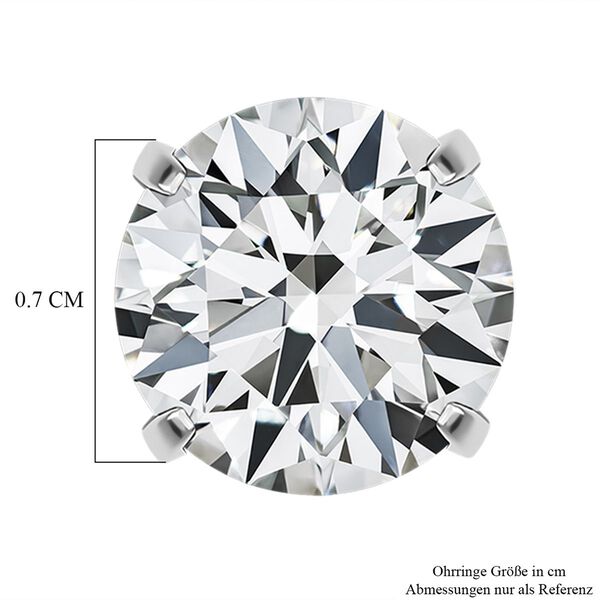 AAAA Zirkonia Ohrringe Set in rhodiniertem Silber image number 5