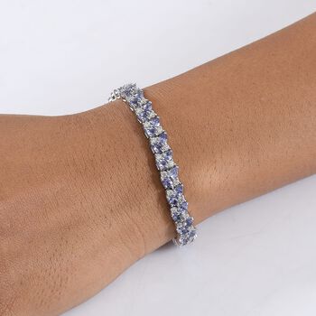 D'Joy Tansanit und Moissanit 45cm Halskette - 8,82 ct.