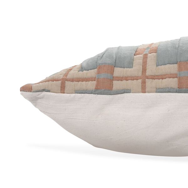 Luxus Kissenhülle gewebt, 50 x 75 cm, Weiß-Himmelblau image number 3