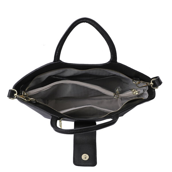 Handtasche aus 100% echtem Leder, Schlangenmuster, Smaragdgr&uuml;n image number 6