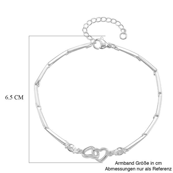 Wei&szlig;er Kristall Armband ca. 19 cm Messing image number 7