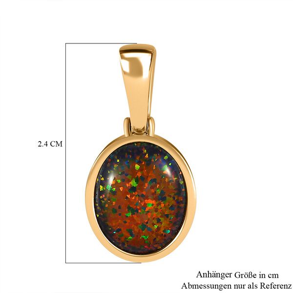 Labor schwarzer Opal-Anhänger - 1,94 ct. image number 7