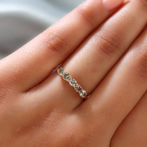 Natürlicher Champagner Diamant Ring, 375 Roségold ca. 0,50 ct image number 3