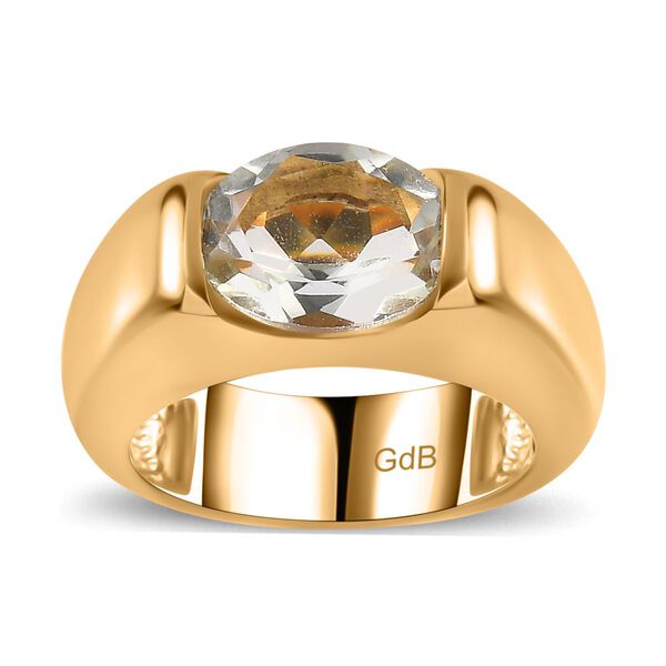 Prasiolith Ring Messing,  (Gr&ouml;&szlig;e 21.00) ca. 2.16 ct image number 4