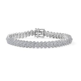 LUXURIANT DIAMOND - Lab Grown Diamant SI-GH SGL zertifiziert Armband ca. 19 cm 925 Silber rhodiniert ca. 5.00 ct