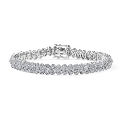 LUXURIANT DIAMOND - Lab Grown Diamant SI-GH SGL zertifiziert Armband ca. 19 cm 925 Silber rhodiniert ca. 5.00 ct image number 0