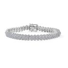 LUXURIANT DIAMOND - Lab Grown Diamant SI-GH SGL zertifiziert Armband ca. 19 cm 925 Silber rhodiniert ca. 5.00 ct