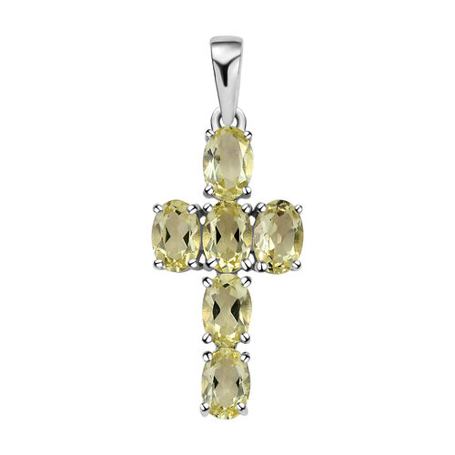 Ouro Verde-Quarz Kreuz-Anhänger - 2,50 ct. image number 0