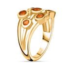 AA Salamanca Feueropal Ring 925 Silber Gelbgold Vermeil (Größe 17.00) ca. 0,66 ct image number 4