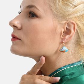 LA MAREY 2er-Set Brokat Seiden-Haarspangen und Ohrringe, Cremeweiß