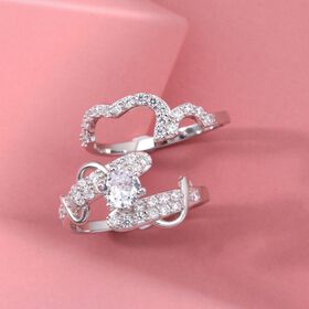 Lustro Stella 2er-Set Zirkonia Ringe