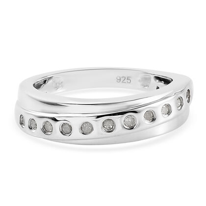 Weißer Diamant P Ringe 925 Silber ca. 0,20 ct.