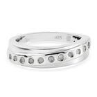 Diamant Ring 925 Silber platiniert (Größe 16.00) ca. 0,20 ct