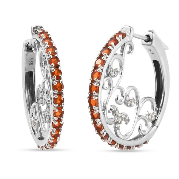 Feueropal und Zirkon Creolen - 1,88 ct.