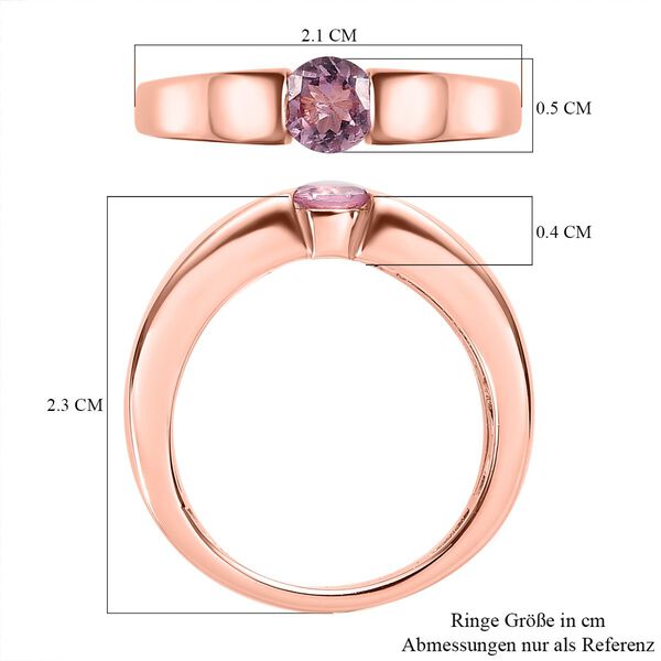 Lila Spinell Ring, 925 Silber Ros&eacute;gold Vermeil (Gr&ouml;&szlig;e 19.00) ca. 0.27 ct image number 7
