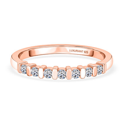 LUXURIANT DIAMOND - Lab Grown Diamant SI-GH Ring 925 Silber 750 ros&eacute;vergoldet (10 - 15 Werktage Lieferzeit) (Gr&ouml;&szlig;e 17.00) ca. 0.20 ct