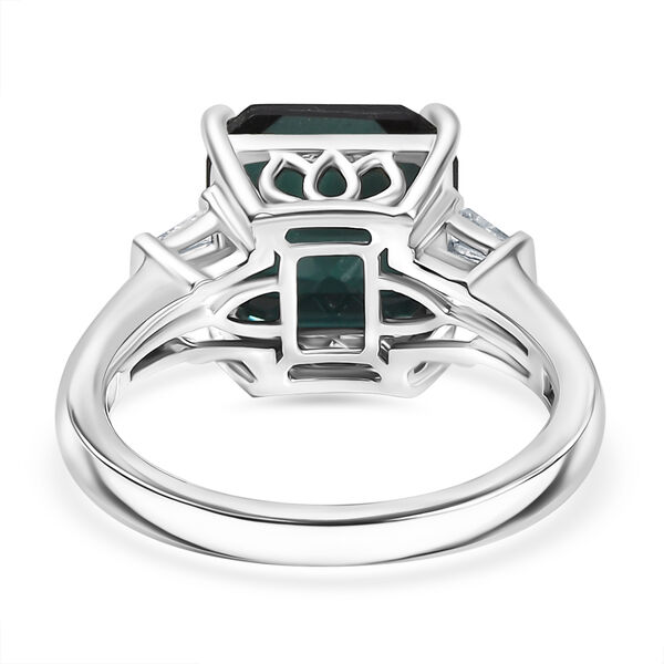 Farbwechsel-Alexandrit-Quarz-Triplette, Wei&szlig;er Topas Ring 925 Silber rhodiniert (Gr&ouml;&szlig;e 18.00) ca. 5.05 ct image number 5