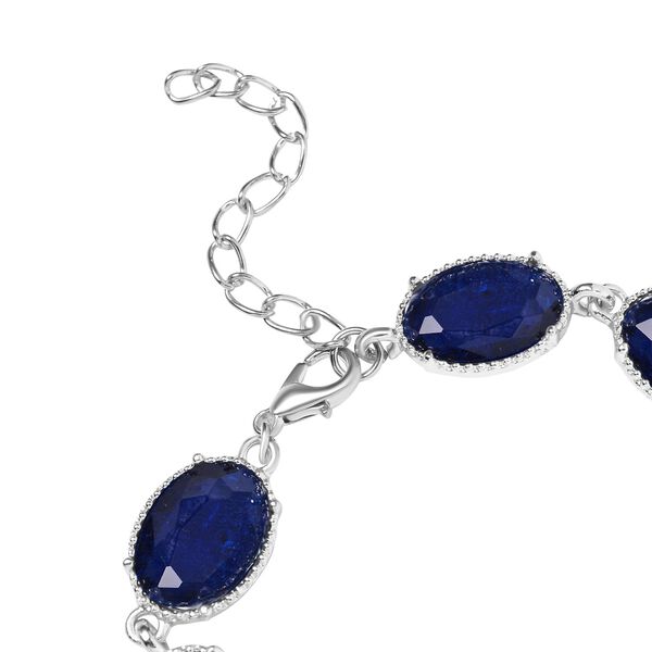 Blauer Kristall Schmuckset Reines Messing image number 3