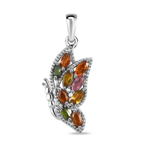 Natürlicher, mehrfarbiger Turmalin-Anhänger - 1,12 ct. image number 0