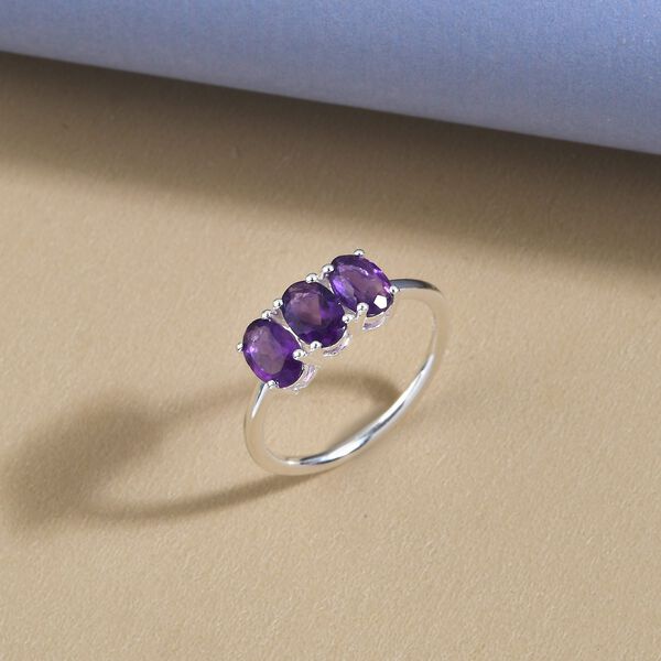 Afrikanischer Amethyst Ring, 925 Silber (Größe 16.00) ca. 1,25 ct image number 2