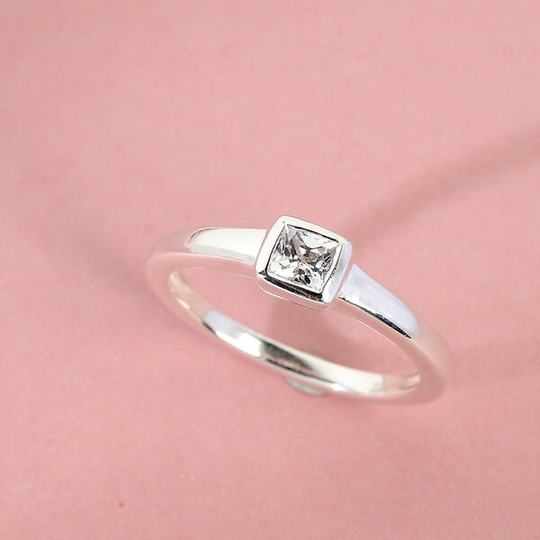 LUSTRO STELLA - feinster Zirkonia Solit&auml;r-Ring, 925 Silber image number 2