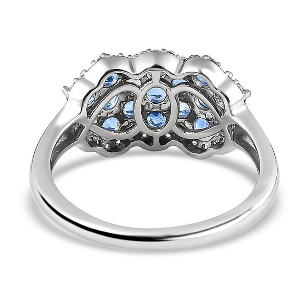 Kaschmir Kyanit und wei&szlig;er Zirkon-Ring - 1,82 ct. image number 6