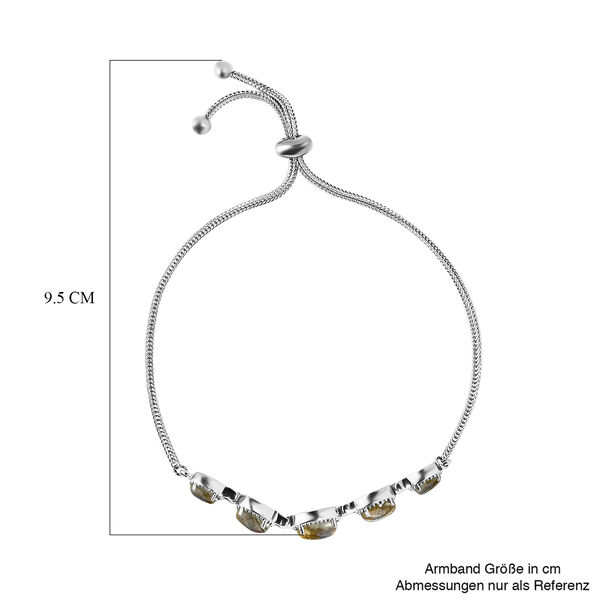 Labradorit Armband, ca. 26.75 cm, Ionenbeschichteter Stahl ca. 5,17 ct image number 5