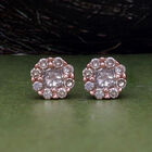 Natürliche Champagner-Diamant I2-I3 Ohrstecker in 375 Roségold image number 2