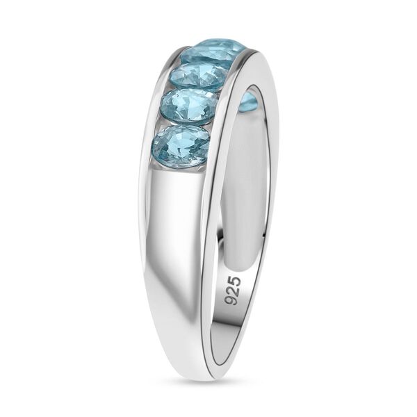 D’joy AA Blauer Zirkon Ring 925 Silber rhodiniert (Größe 18.00) ca. 1,82 ct image number 4