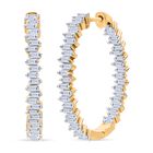 LUXURIANT DIAMOND - Lab Grown Diamant SI Ohrringe 925 Silber 750 Gelbgold Vermeil (10-15 Werktage Lieferzeit) ca. 1.08 ct