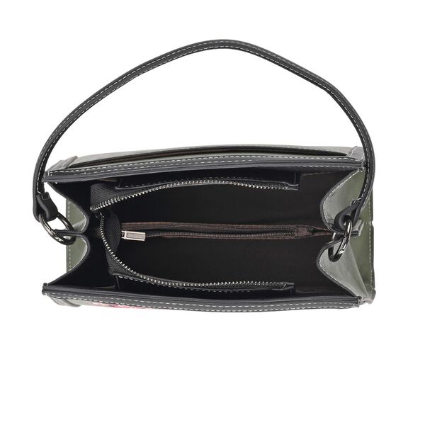 Bestickte Crossbody-Tasche, Rentier-Design, 25x11x21cm, Gr&uuml;n image number 7