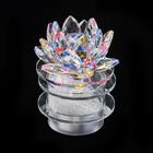 The 5th Season - Kristall Lotusblüte LED-Licht mit drehbarem Sockel, 9,5x10,5 cm