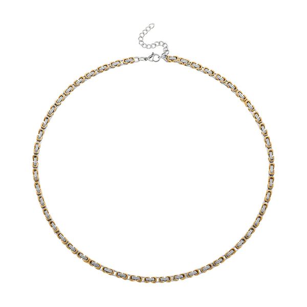 K&ouml;nigskette, Reiner Edelstahl, Bicolor Halskette ca. 50 cm image number 4