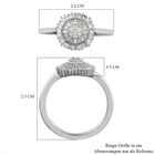 Weißer Diamant P Ring 925 Silber Platin-Überlagerung ca. 0,27 ct. image number 6