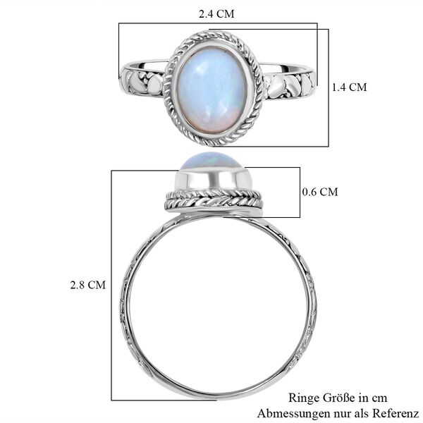 3er Set - Royal Bali - Nat&uuml;rlicher, &auml;thiopischer Welo Opal Ring, 925 Silber (Gr&ouml;&szlig;e 20.00) ca. 1.90 ct image number 4