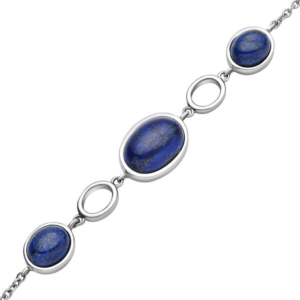 Lapislazuli-Armband, ca.19+3.5 cm, silberfarben, ca. 20.00 ct image number 4