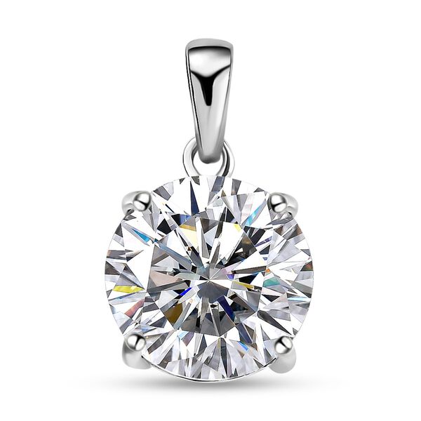 Wei&szlig;er Kristall-Anh&auml;nger, 925 Silber