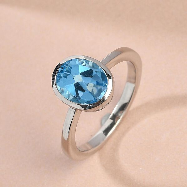 Schweizer Blautopas-Ring, ca. 2,36 ct image number 2