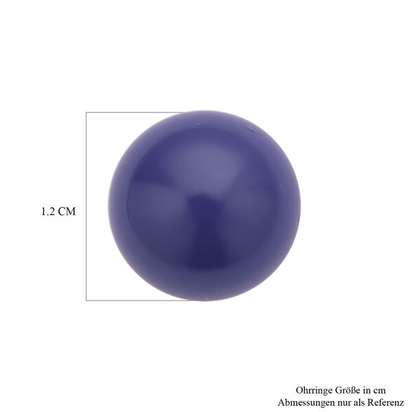 2er-Set, Tansanitfarbenes Muschelkernperlen-Armband und Ohrringe - 380 ct. image number 8