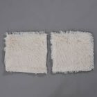 2er-Set Weißer Kunstfell Kissenbezug (45x45 cm), beige