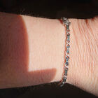 Blaues Diamant Armband, ca. 19 cm 925 Silber platiniert ca. 0.25 ct image number 4