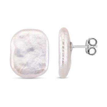 Keshi Perle Rechteck Ohrstecker