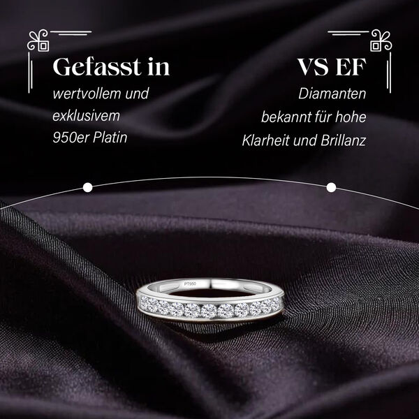 RHAPSODY IGI zertifizierter VS EF Diamant-Ring in 950 Platin - 1 ct. image number 3